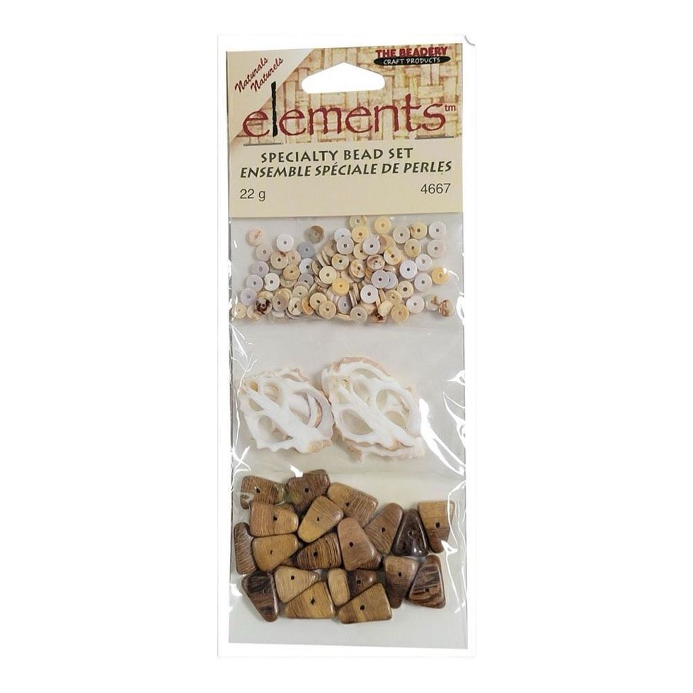 Brand New The Beadery Elements Naturals Speciality Bead Set Jewelry Making #4667